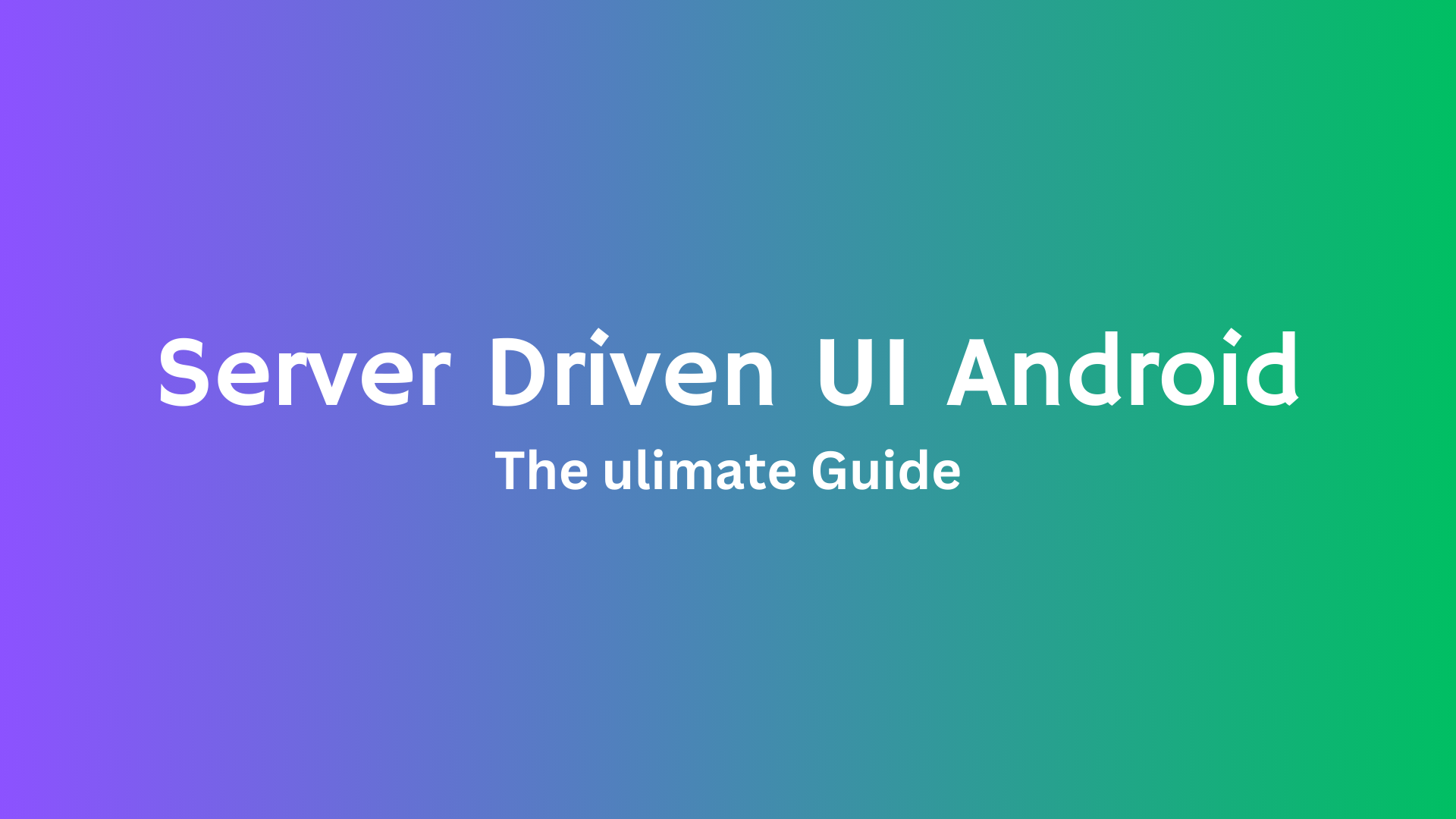 Server-Driven UI Android Implementation